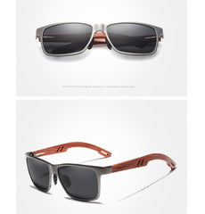 Men's Square 'Toni' Wooden Sunglasses