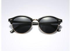 Men's Polarized Round 'Young Gun' Metal Sunglasses