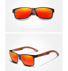 Men's Square 'Toni' Wooden Sunglasses