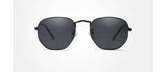 Men's Classic Hexagonal 'Sun Down' Metal Sunglasses