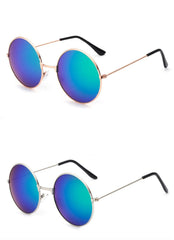 Men's Classic Round 'Circles' Metal Sunglasses