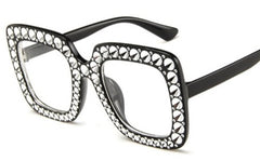 Women's Diamond Square 'La Diva' Plastic Sunglasses