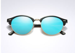 Men's Polarized Round 'Young Gun' Metal Sunglasses