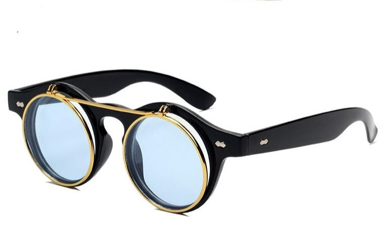 Men's Vintage Round 'Jack Land' Metal Sunglasses