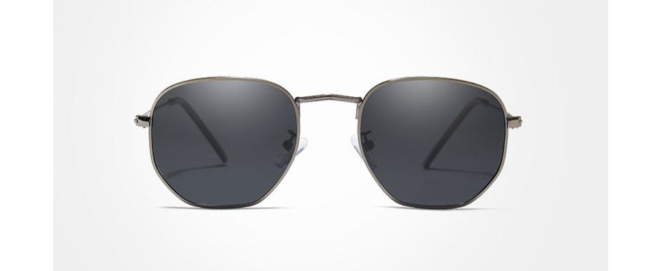 Men's Classic Hexagonal 'Sun Down' Metal Sunglasses