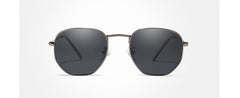 Men's Classic Hexagonal 'Sun Down' Metal Sunglasses