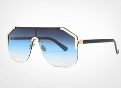 Men's Oversized Hexagonal 'Beyond' Rimless Sunglasses