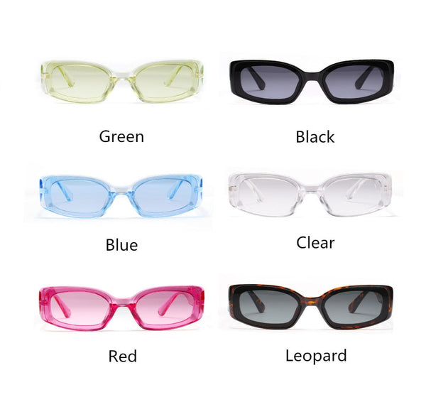 Women's Rectangle 'Avocado' Plastic Sunglasses