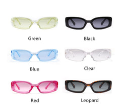 Women's Rectangle 'Avocado' Plastic Sunglasses