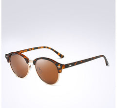 Men's Polarized Round 'Young Gun' Metal Sunglasses