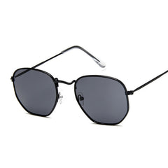 Women's Retro Square "Cool Hottie" Metal Sunglasses