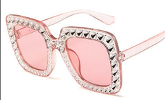 Women's Diamond Square 'La Diva' Plastic Sunglasses