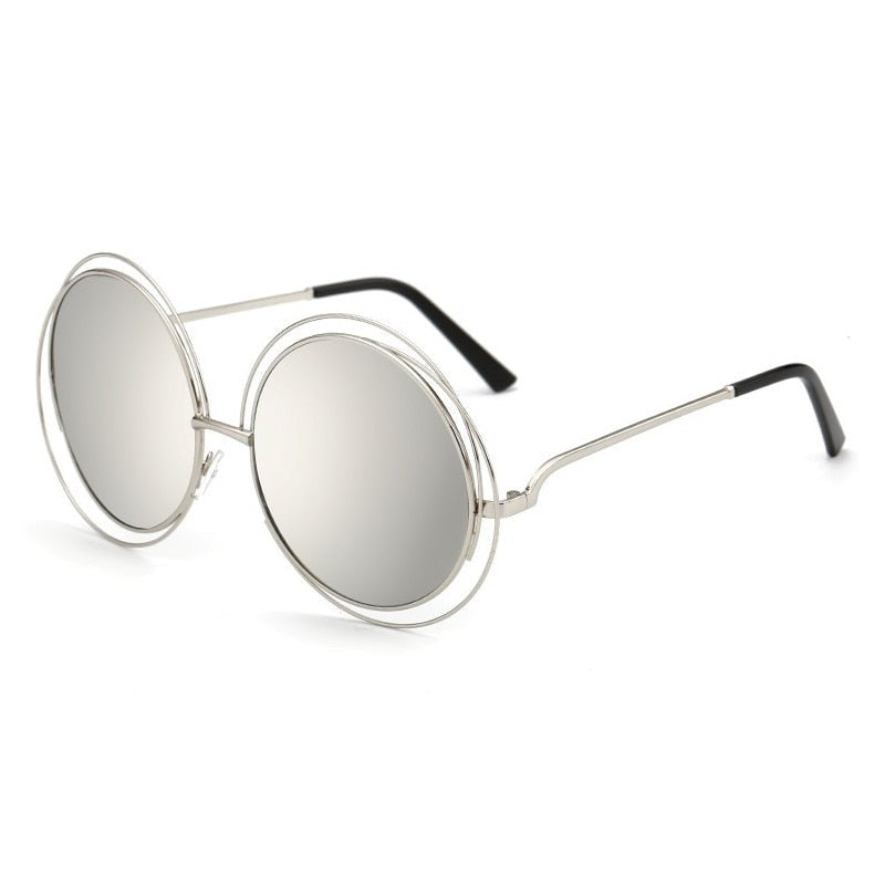 Women's Vintage Round 'Alchemy' Metal Sunglasses