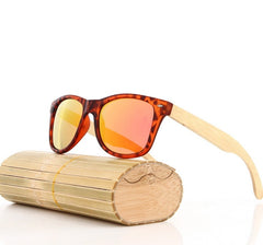 Men's Wooden Bamboo 'Caroline' Wayfarer Sunglasses