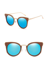 Unisex Wood 'Oak' Polarized Sunglasses