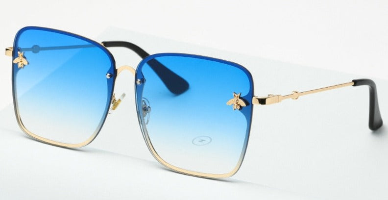 Women's Oversize Square 'Katniss' Metal Sunglasses