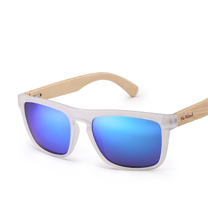 women's Natural Bamboo 'Sukhee' Anti Reflective Sunglasses