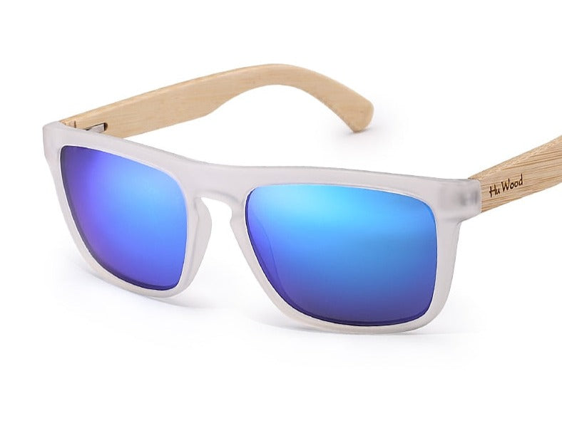 Women's Rectangle 'Glencore' Wooden Sunglasses