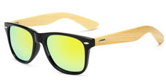 Women's Polarized Square 'Bieblich' Wooden Bamboo Sunglasses