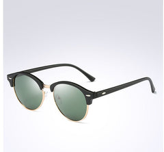 Men's Polarized Round 'Young Gun' Metal Sunglasses