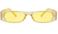 Women's Small Square 'Time Diamond Square ' Plastic Sunglasses