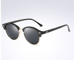 Men's Polarized Round 'Young Gun' Metal Sunglasses