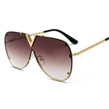 Men's Oversized Pilot ' Constantine II' Metal Sunglasses