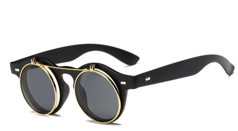 Men's Vintage Round 'Jack Land' Metal Sunglasses