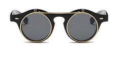 Men's Vintage Round 'Jack Land' Metal Sunglasses