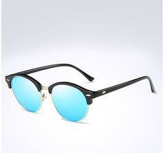 Men's Polarized Round 'Young Gun' Metal Sunglasses