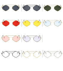 Men's Hexagon "Classy Retro" Metal Sunglasses