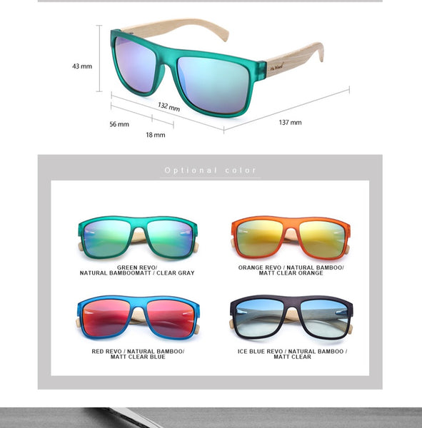 Men's Sea Gradient 'True Green' Square Sunglasses