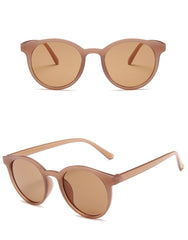 Women's Oversized 'Tan' Round Sunglasses