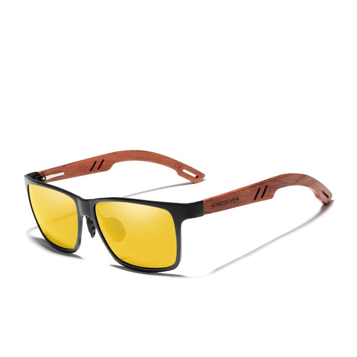 Men's Square 'Toni' Wooden Sunglasses