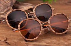 Women's Polarized Oval 'Ankara ' Wooden Sunglasses