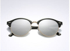 Men's Polarized Round 'Young Gun' Metal Sunglasses