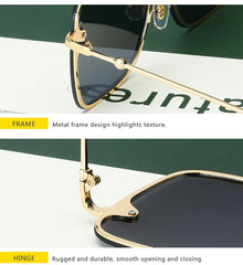 Women's Oversize Square 'Katniss' Metal Sunglasses