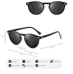 Women's Polarized Round 'Purest' Plastic Sunglasses