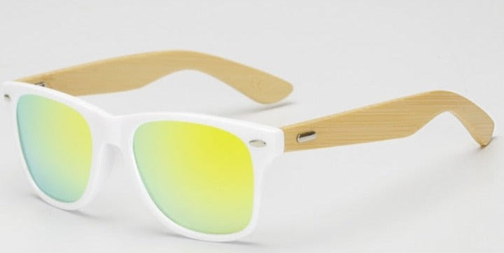 Women's Polarized Square 'Bieblich' Wooden Bamboo Sunglasses