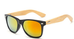 Women's Polarized Square 'Bieblich' Wooden Bamboo Sunglasses