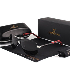 Women's Aluminum 'Better in Red' Square Sunglasses