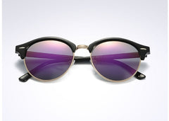 Men's Polarized Round 'Young Gun' Metal Sunglasses