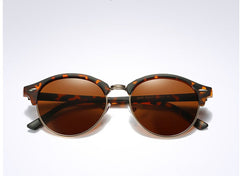 Men's Polarized Round 'Young Gun' Metal Sunglasses