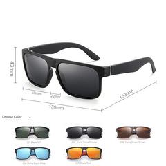 Men's Square Polarized 'Lucien' Plastic  Sunglasses