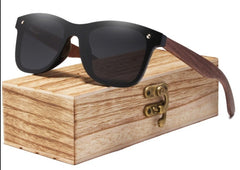 Men's Rimless Oval 'Mossi' Wooden Sunglasses