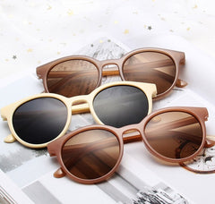 Women's Oversized 'Tan' Round Sunglasses