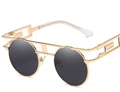 Men's Round Vintage 'Sturdy' Metal Sunglasses  Sunglasses