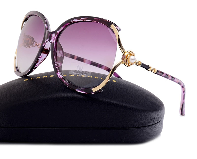 Women's Oversized Polarized 'Bossy Madam' Plastic Sunglasses