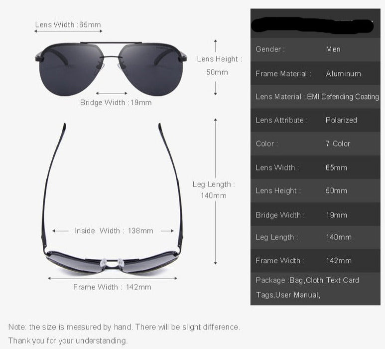 Men's Polarized Pilot 'The Man of Steel' Metal Sunglasses
