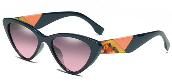 Women's Cat Eye 'Happy Color ' Plastic Sunglasses